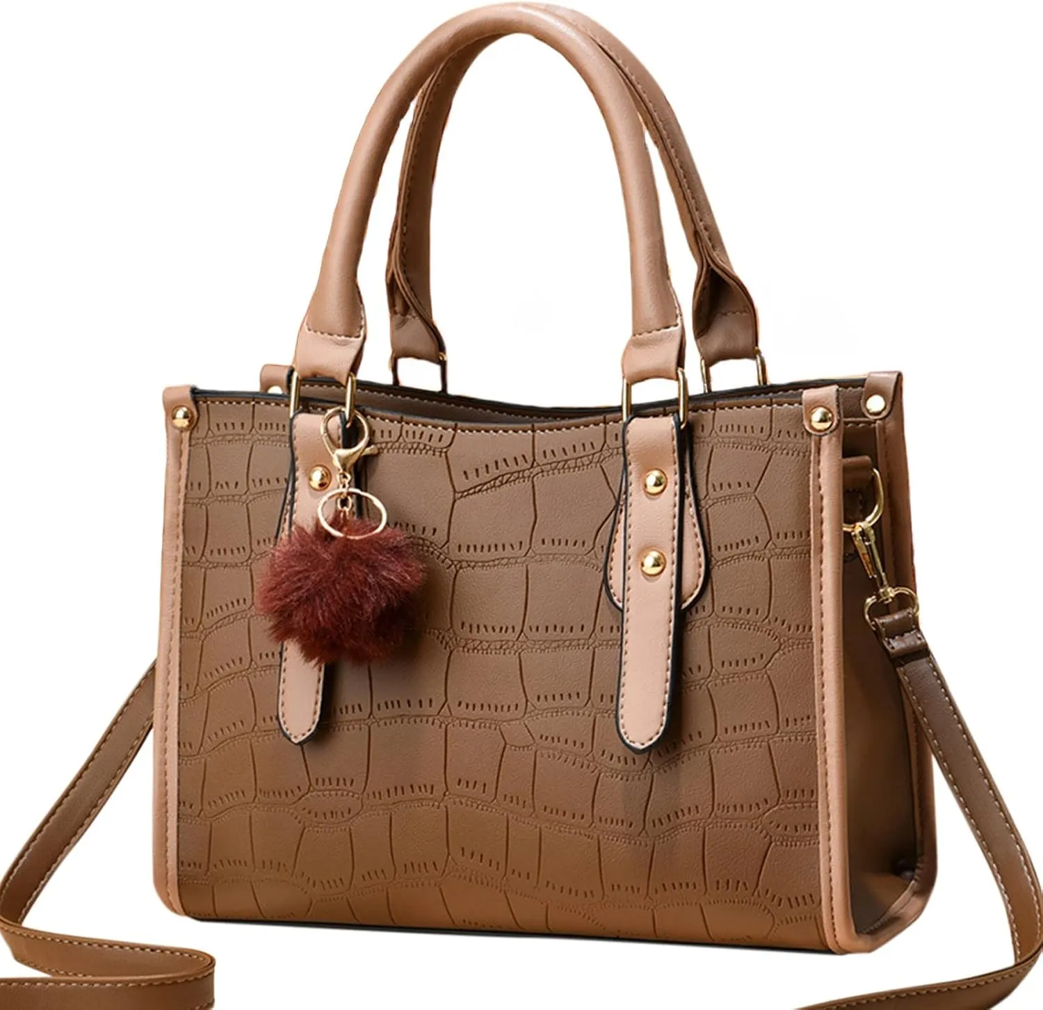 Genuine Leather Crossbody Bags for Women Large Casual Handbags for Work Dating Womens Bucket Purse