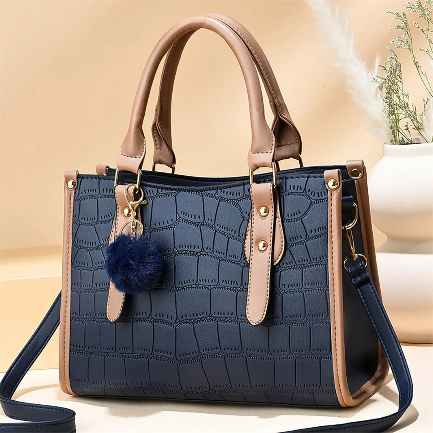 Genuine Leather Crossbody Bags for Women Large Casual Handbags for Work Dating Womens Bucket Purse