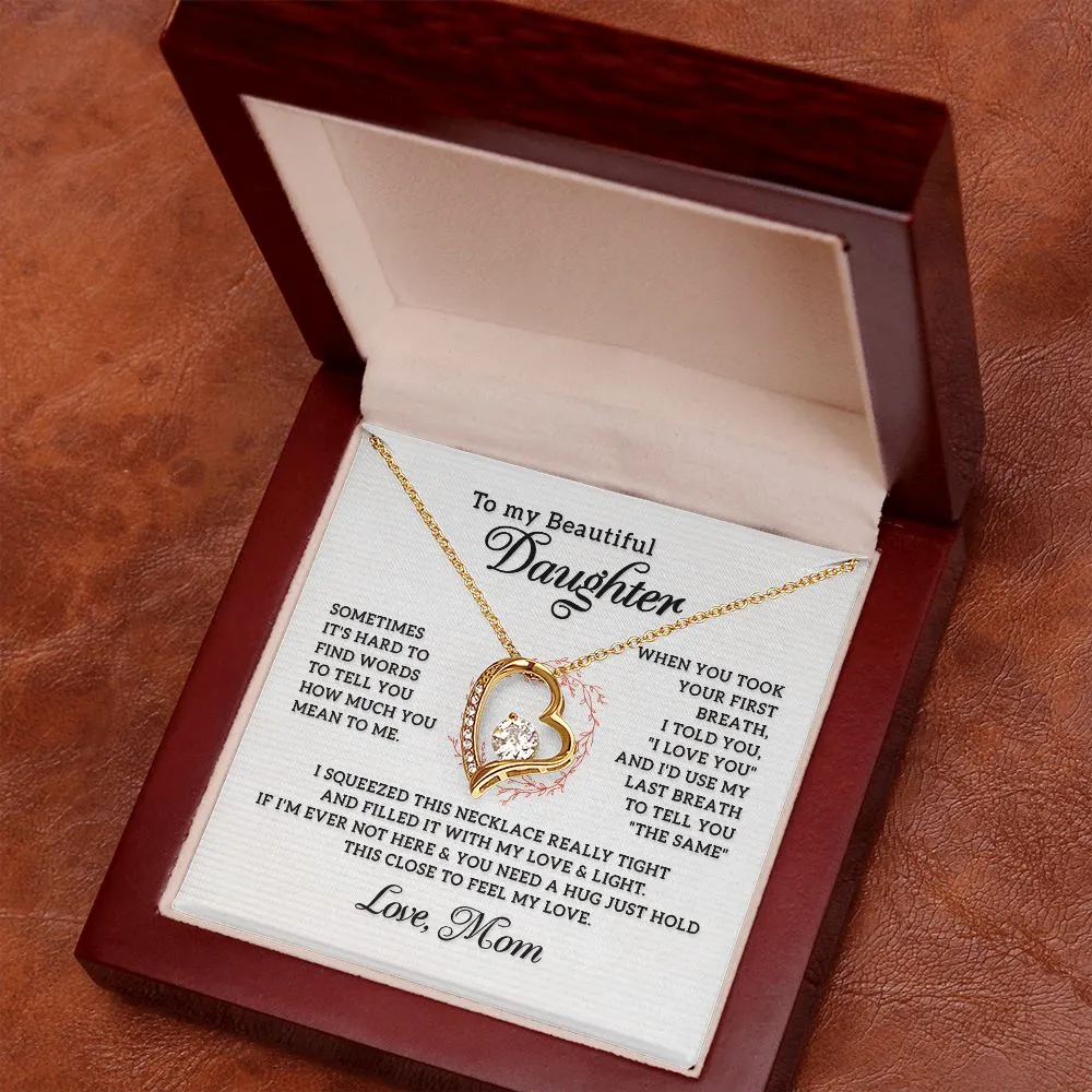 Gifts for Daughter Necklace Heart, Gifts from Mom to Daughter Birthday Christmas
