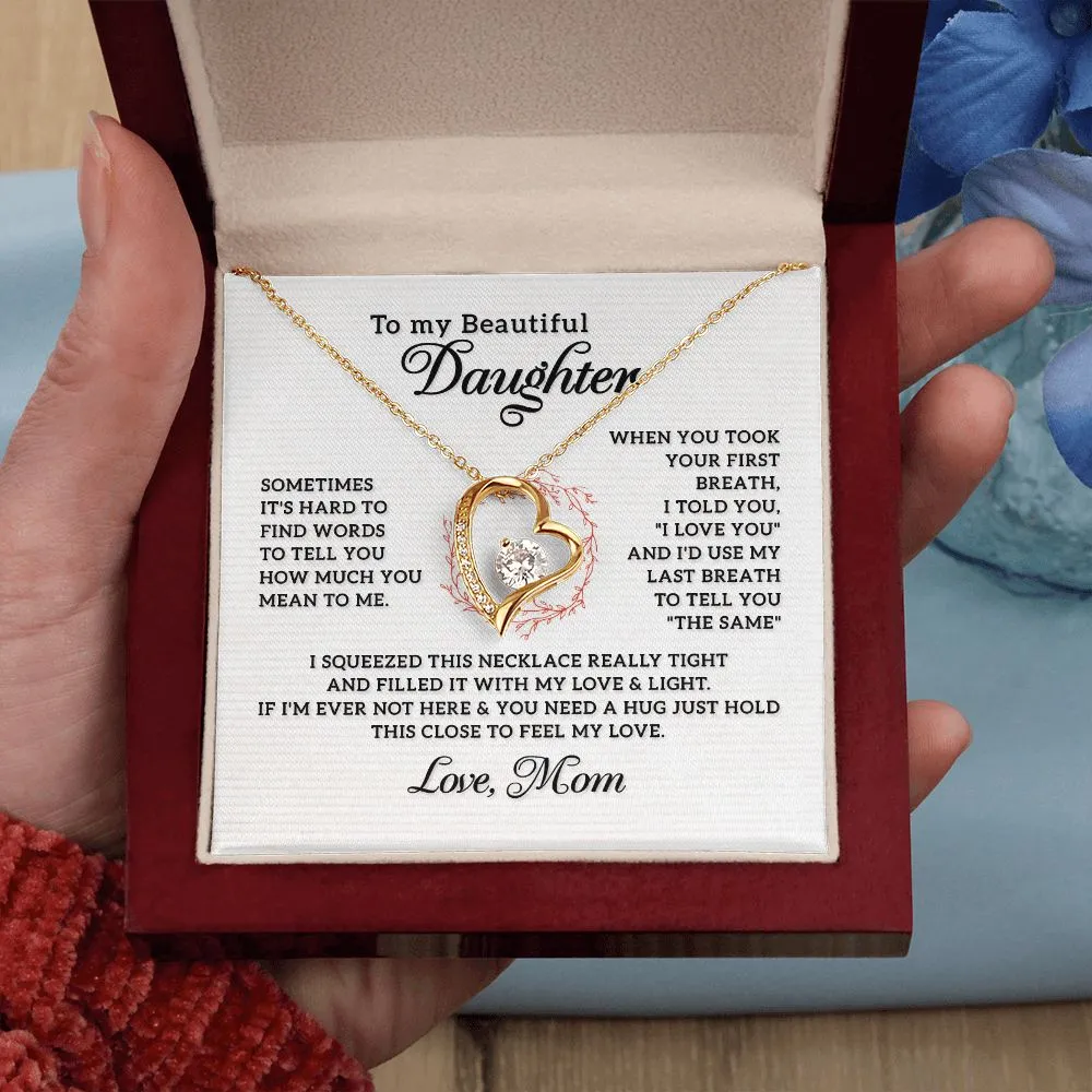 Gifts for Daughter Necklace Heart, Gifts from Mom to Daughter Birthday Christmas