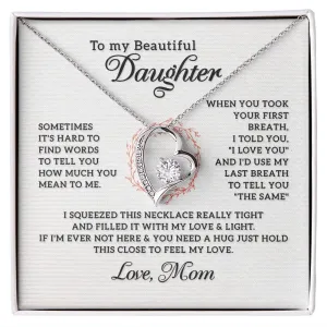 Gifts for Daughter Necklace Heart, Gifts from Mom to Daughter Birthday Christmas