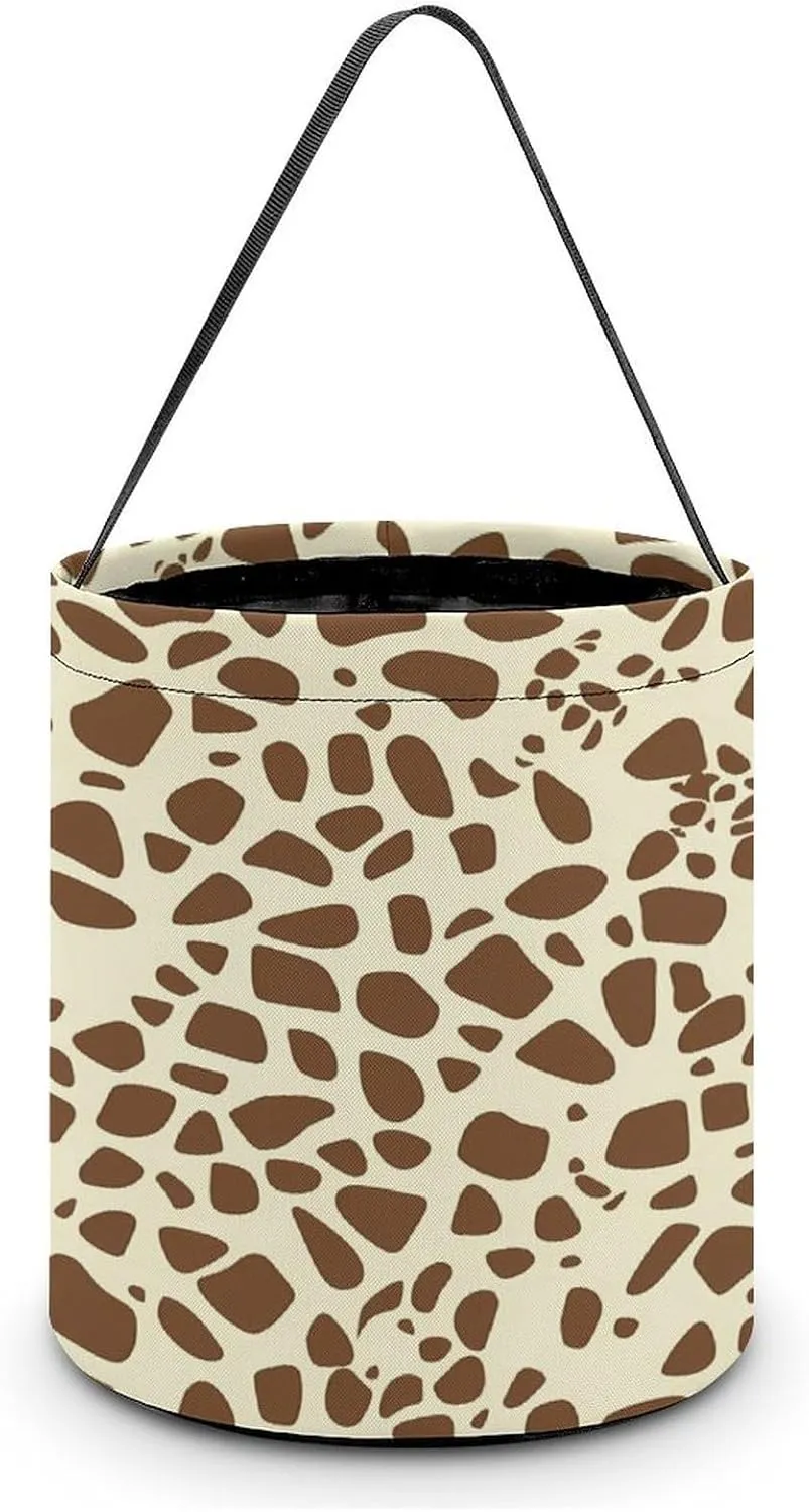 Giraffe Print Halloween Candy Bag Candy Tote Bucket Gift Bags Party Supplies for Women Men
