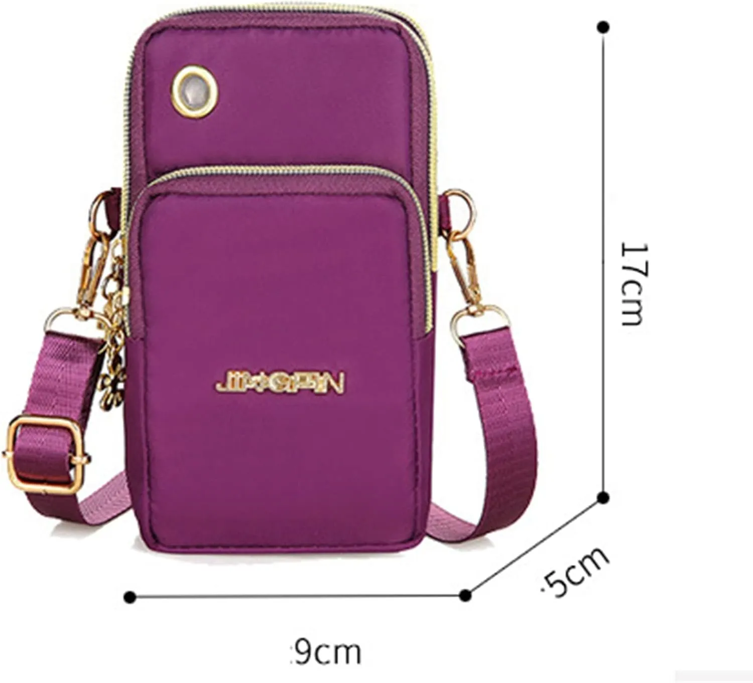 Girls Running Sports Crossbody Mobile Phone Bags Fashion Telephone Arm Bags For Women Portable (Purple, One Size)