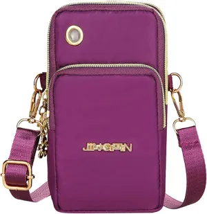 Girls Running Sports Crossbody Mobile Phone Bags Fashion Telephone Arm Bags For Women Portable (Purple, One Size)