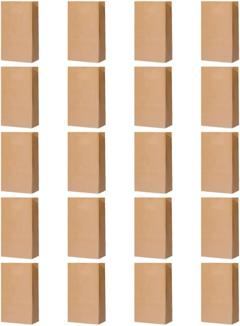 GLEAVI 20Pcs Thicken Paper Bags for Bread Storage Oilproof Toast Packaging Bakery Bags for Home Use Cafes