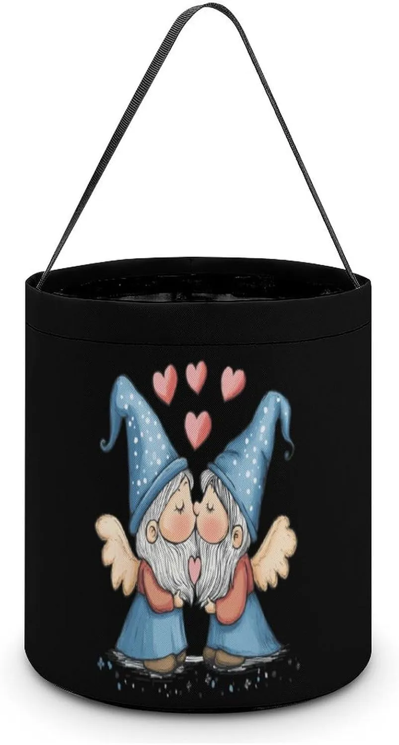 Gnome Love Halloween Candy Bag Candy Tote Bucket Gift Bags Party Supplies for Women Men