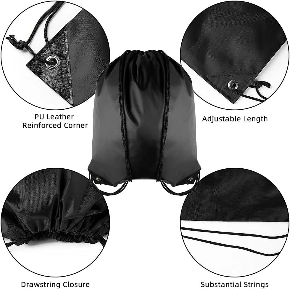 GoodtoU Drawstring Backpack Bulk, 100 Pcs Draw String Bags Cinch Bag Drawstring Gym Bag Sackpack Drawstring Bags for Women Men, 10 Colors