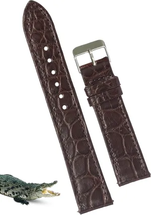 Handmade Slim AIIi-gator Watch Band Men Quick Release Thin Croc Premium Flat Leather Watch Strap Replacement Bespoke 18mm 19mm 20mm 21mm 22mm 24mm