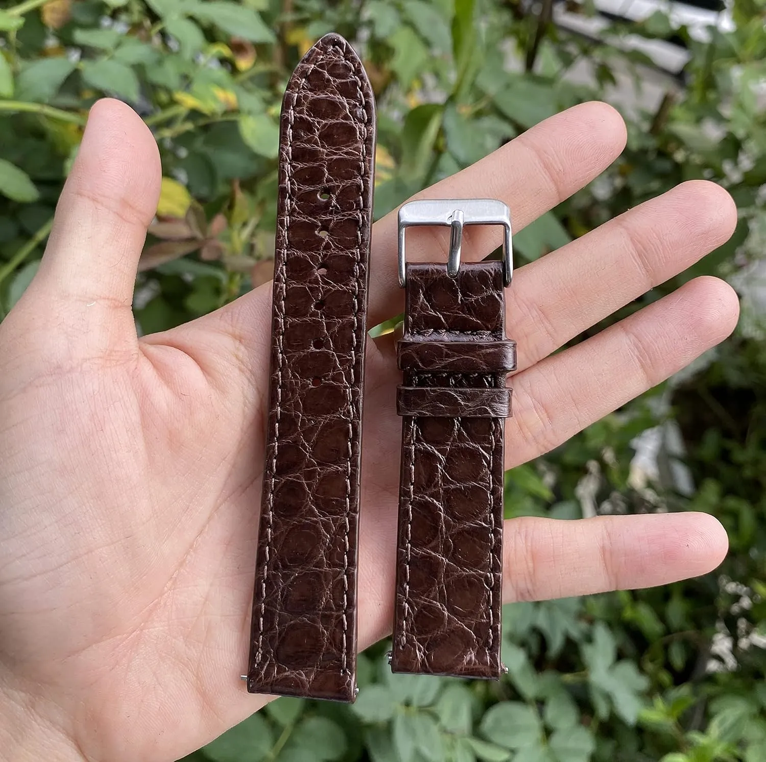 Handmade Slim AIIi-gator Watch Band Men Quick Release Thin Croc Premium Flat Leather Watch Strap Replacement Bespoke 18mm 19mm 20mm 21mm 22mm 24mm