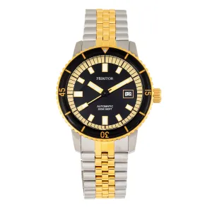 Heritor Automatic Edgard Bracelet Diver's Watch w/Date - Black