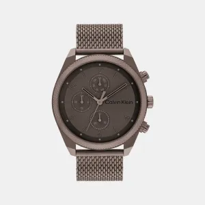 Impact Men's Brown Multi-Function Mesh Watch 25200361