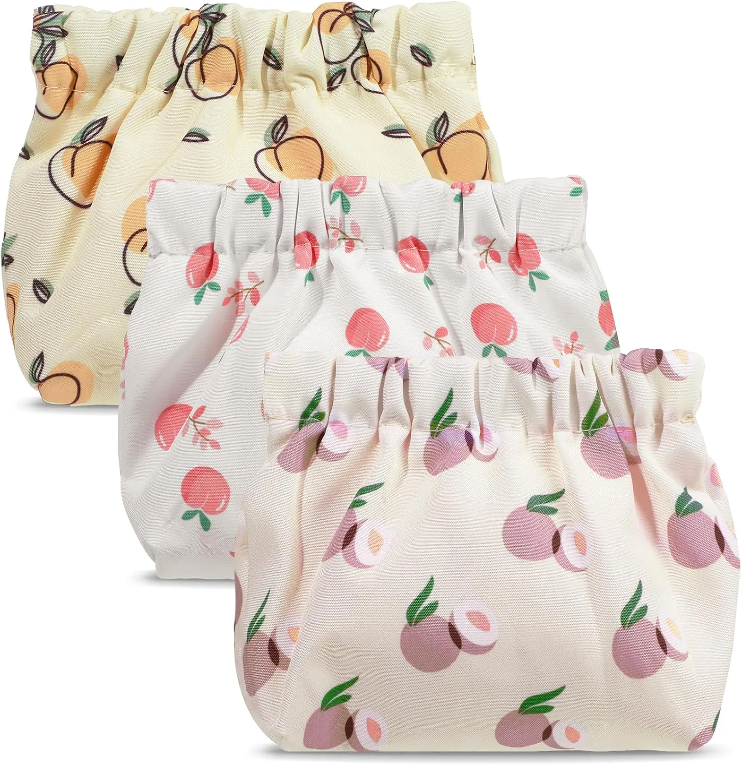 ISKYBOB 3PCS Small Makeup Bag for Purse, Portable Waterproof Pocket Cosmetic Bag Squeeze Top Coin Purse for Women Snap Closure Organizer Pouch Mini Self-Closing Lipstick Pouchic for Travel