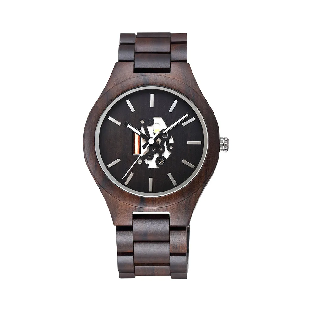Jog - Hollow Face Ebony Minimal Watch
