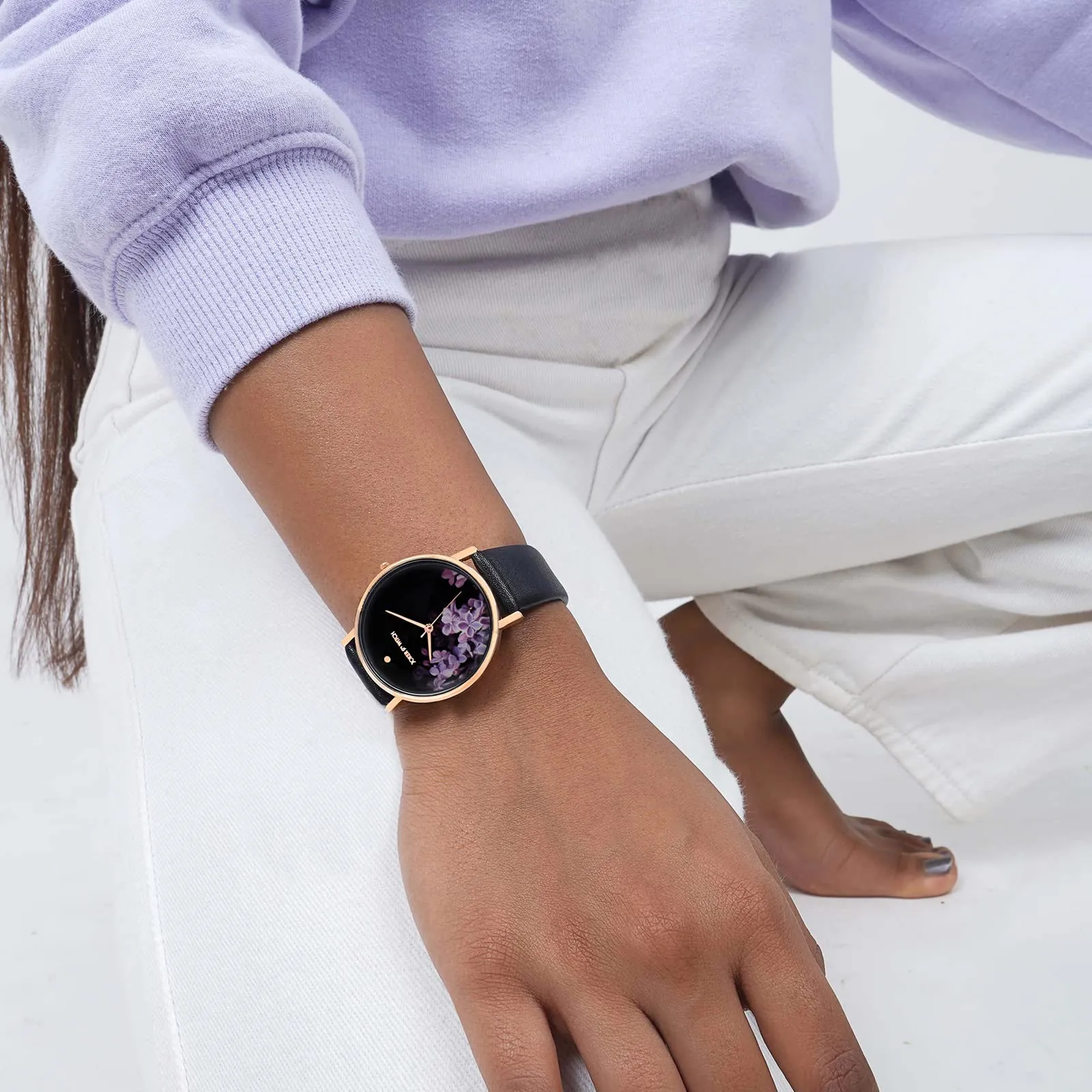 Joker & Witch Aster All Black PU Strap Watch
