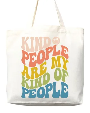 Kindess Tote Bag Hipster Canvas Tote Shopper Gift for Hippies, Teachers, Library Bag Reusable Grocery Bag Eco-Friendly Readers' Tote Library Tote Librarian Gift (Tote Bag Only)