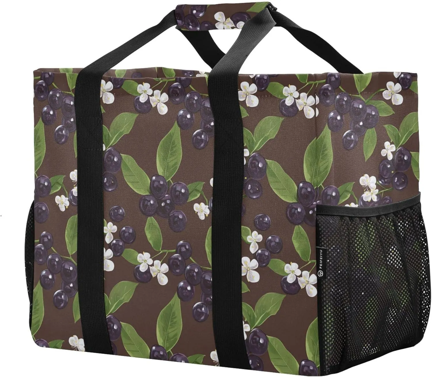 KLL Beach Totes Bags Canvas Foldable Waterproof Reusable Grocery Bag