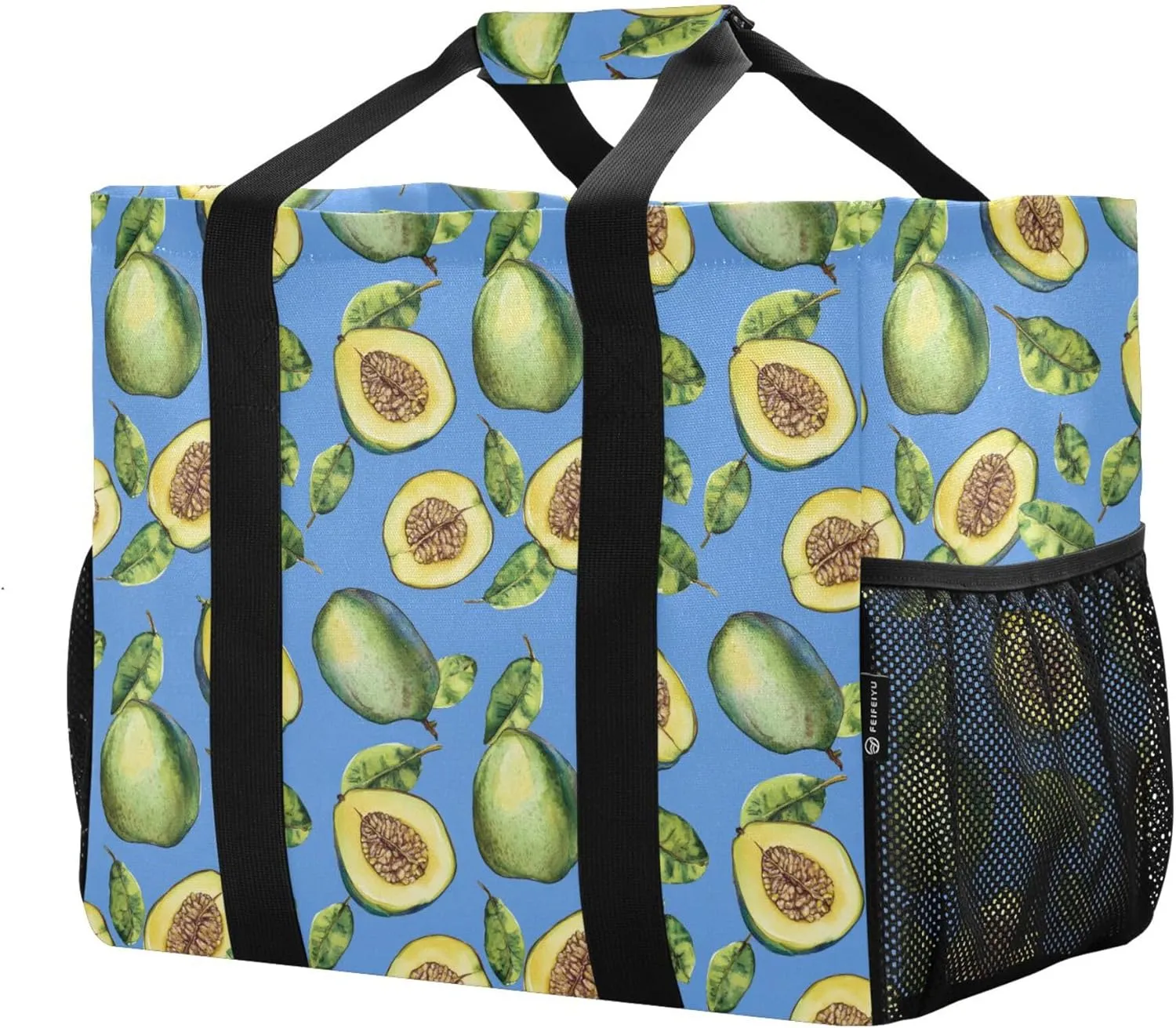 KLL Beach Totes Bags Canvas Foldable Waterproof Reusable Grocery Bag