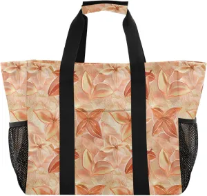 KLL Beach Totes Bags Canvas Foldable Waterproof Reusable Grocery Bag