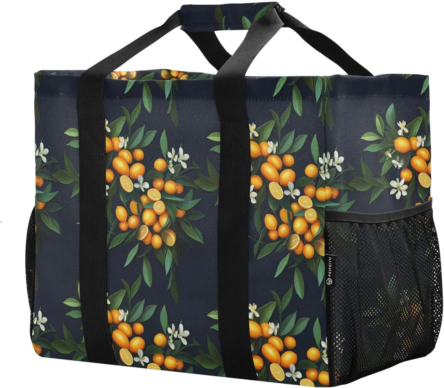 KLL Beach Totes Bags with Handles Collapsable With Pockets Grocery Bags Reusable