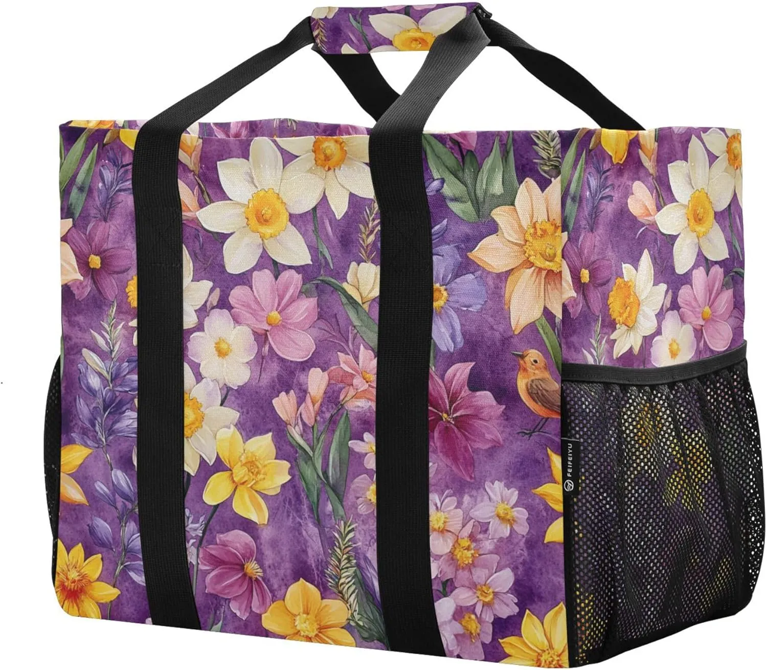KLL Tote Utility Bag with Handles Foldable Waterproof Laundry Totes