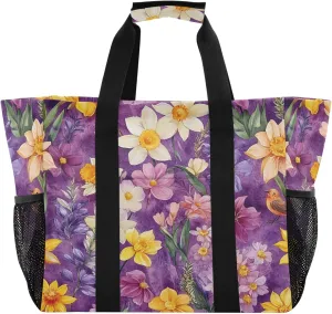 KLL Tote Utility Bag with Handles Foldable Waterproof Laundry Totes