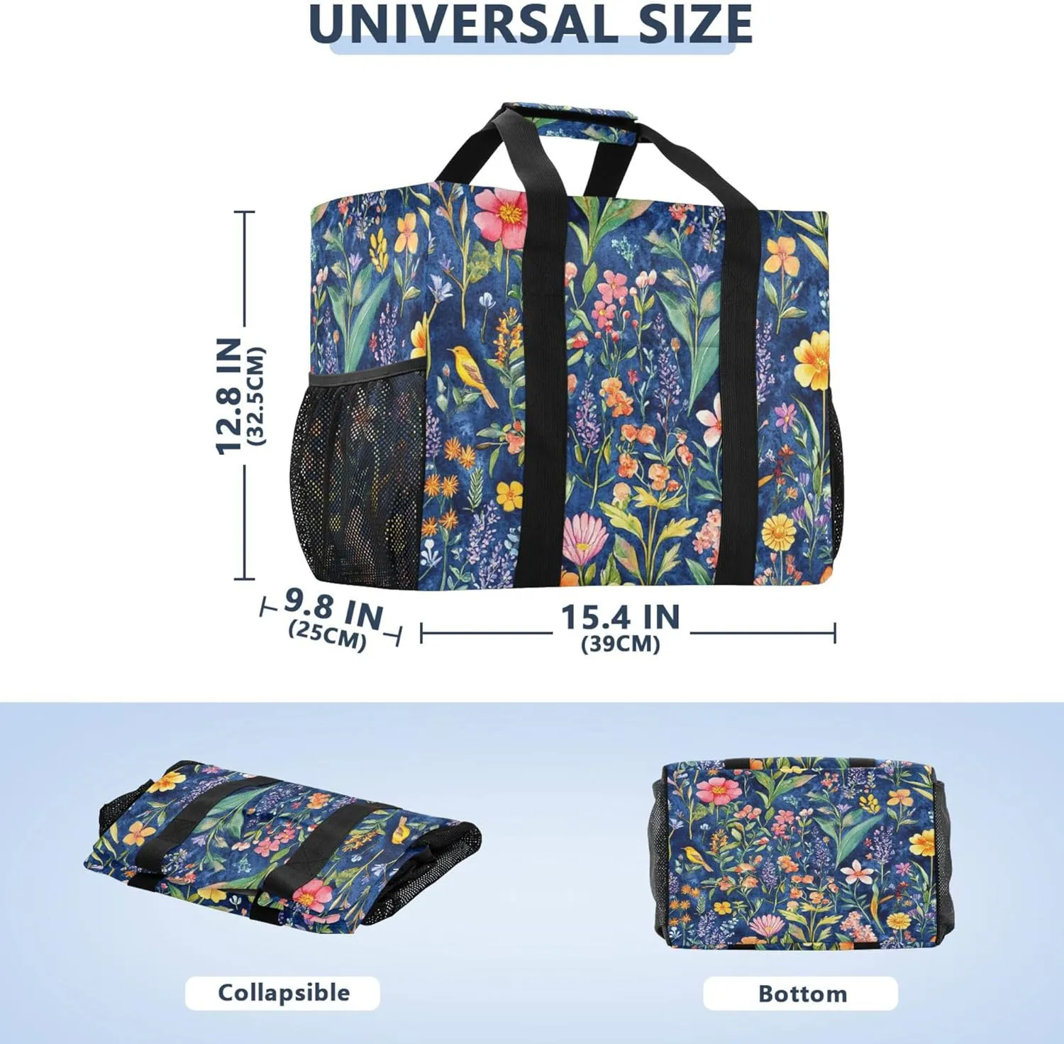 KLL Tote Utility Bag with Handles Foldable Waterproof Laundry Totes