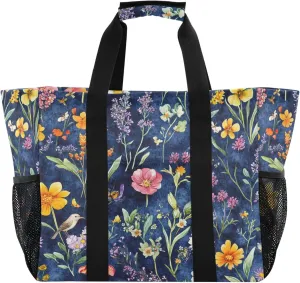KLL Tote Utility Bag with Handles Foldable Waterproof Laundry Totes
