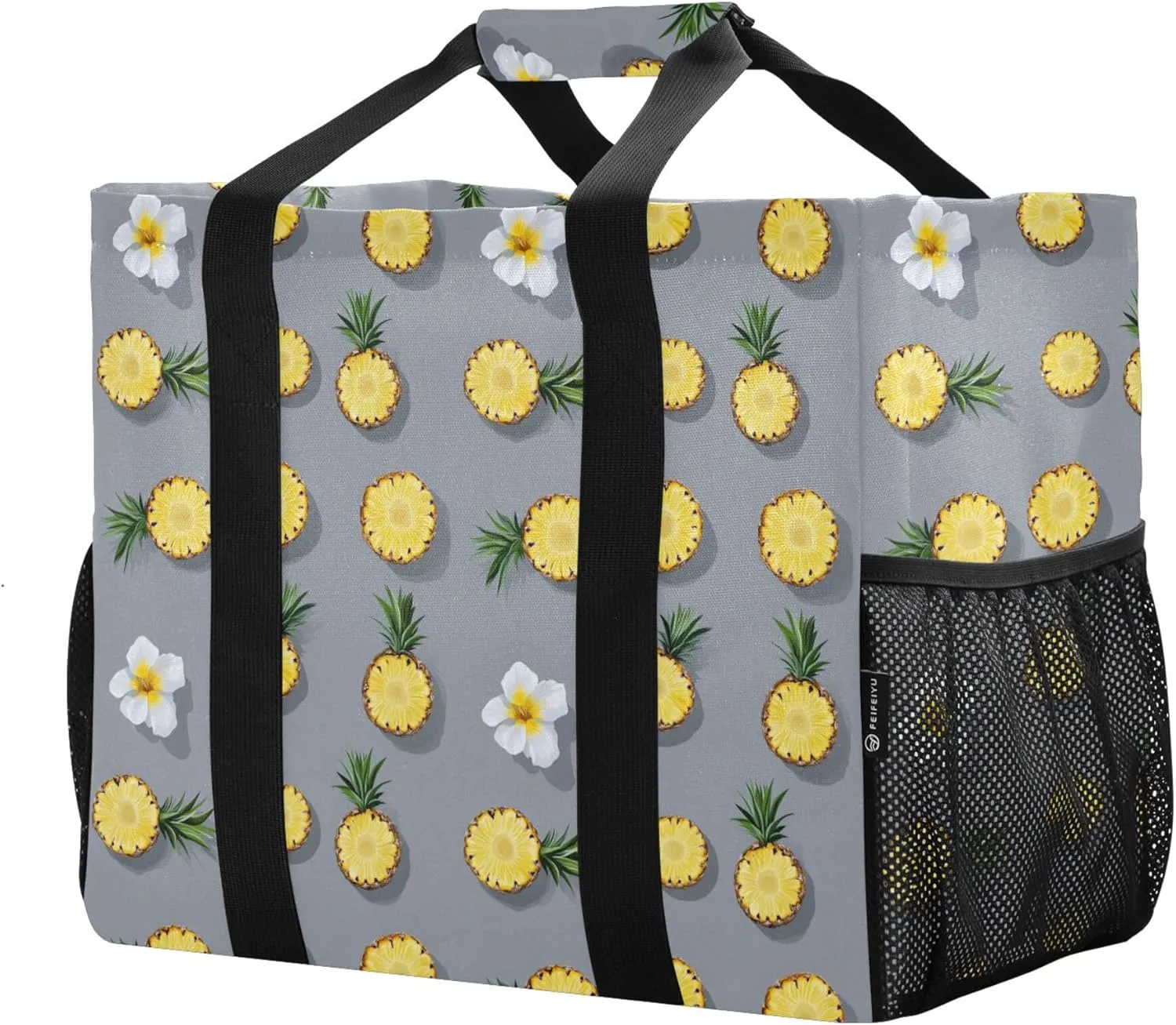 KLL Utility Bags And Totes with Handles Collapsable Waterproof Reusable Grocery Bag