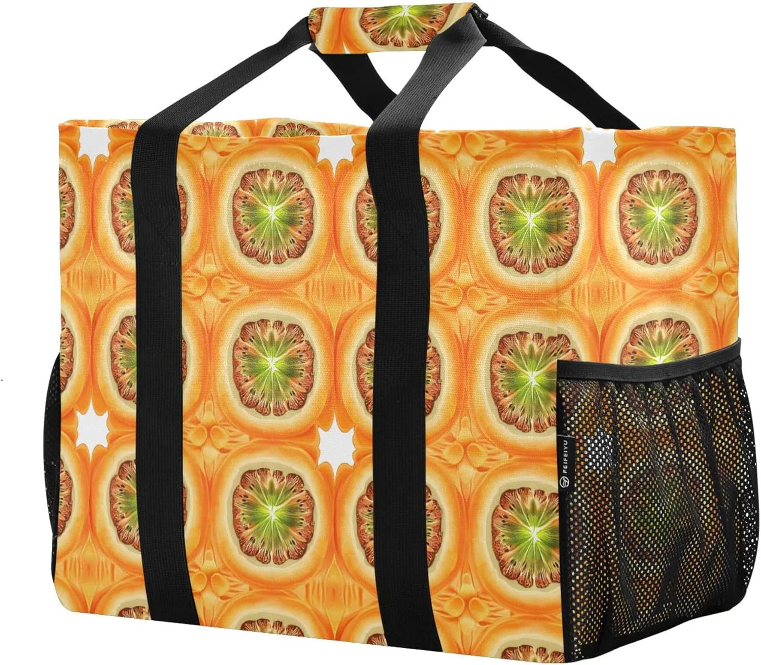 KLL Utility Bags And Totes with Handles Collapsable Waterproof Reusable Grocery Bag