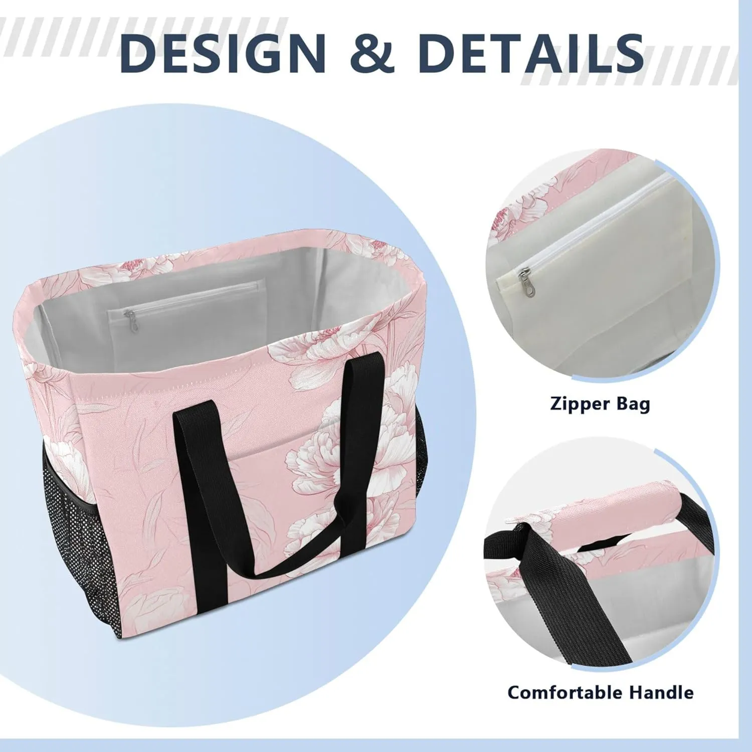 KLL Utility Bags And Totes with Handles Foldable With Compartments Car Totes