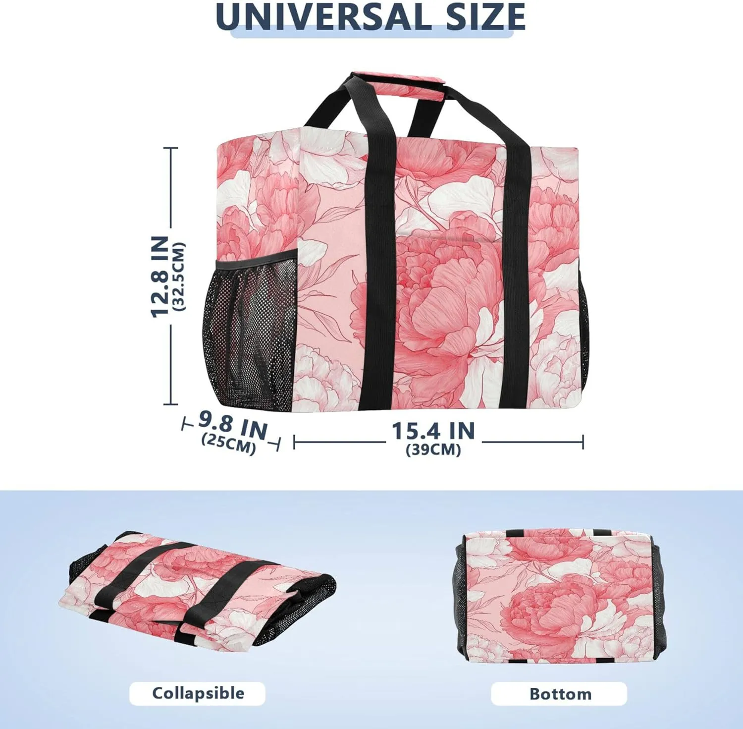 KLL Utility Bags And Totes with Handles Foldable With Compartments Car Totes