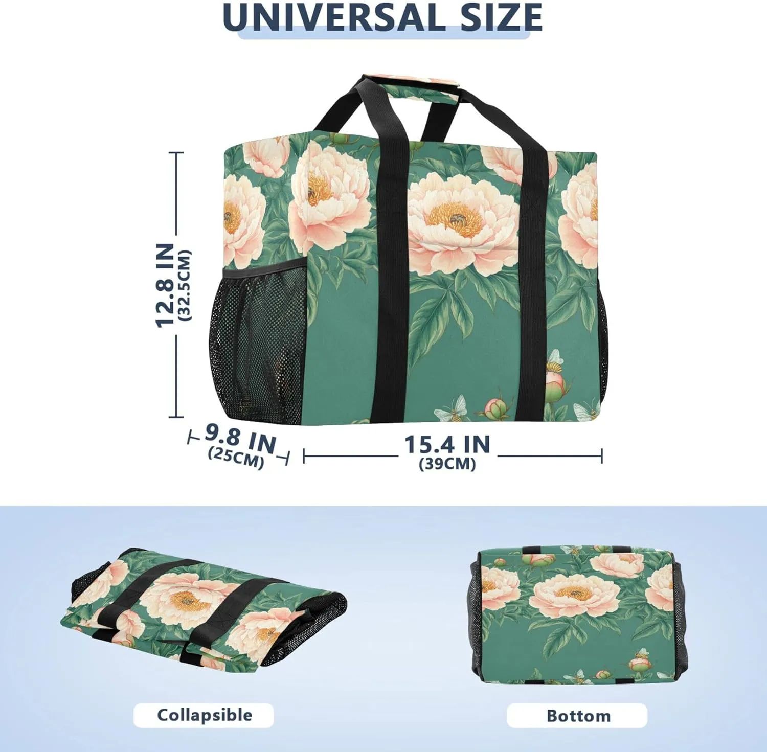 KLL Utility Bags And Totes with Handles Foldable With Compartments Car Totes