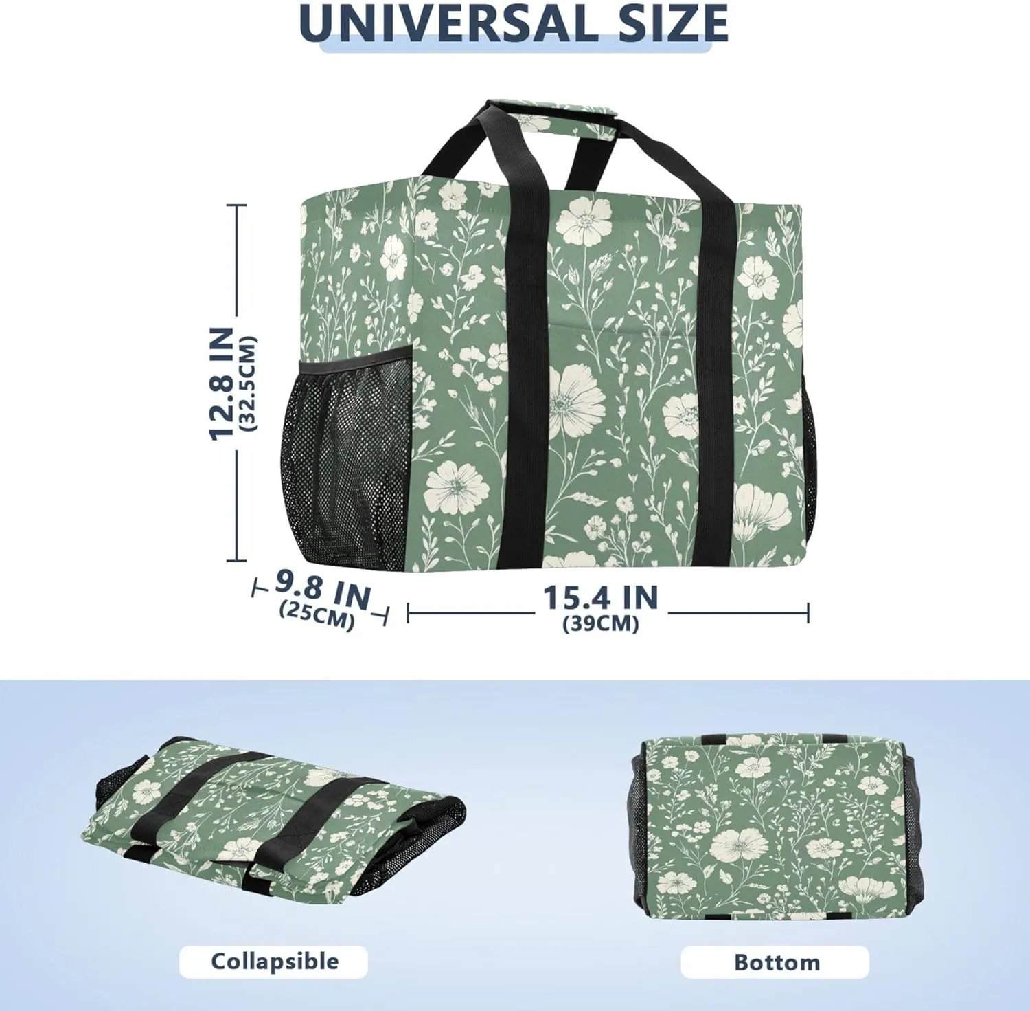 KLL Utility Bags And Totes with Handles Foldable With Compartments Car Totes