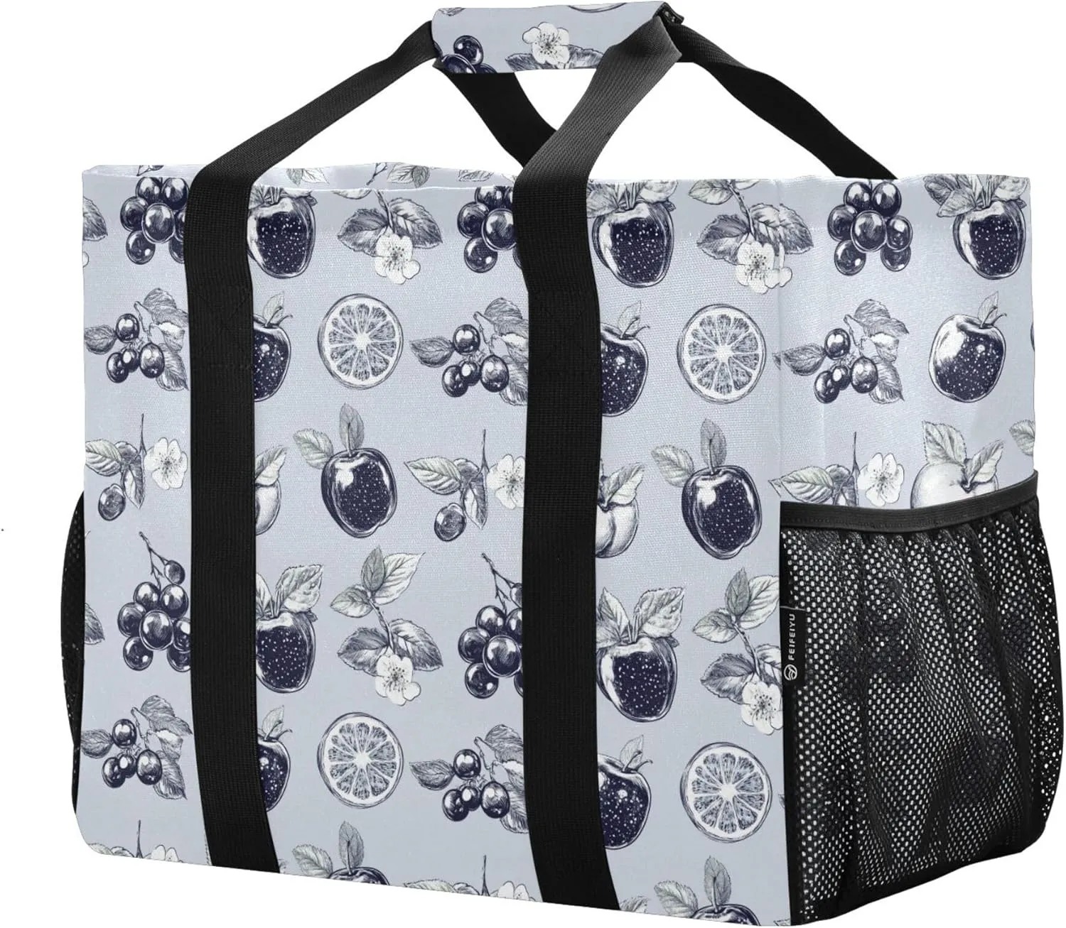 KLL Utility Tote with Handles Foldable With Compartments Car Totes