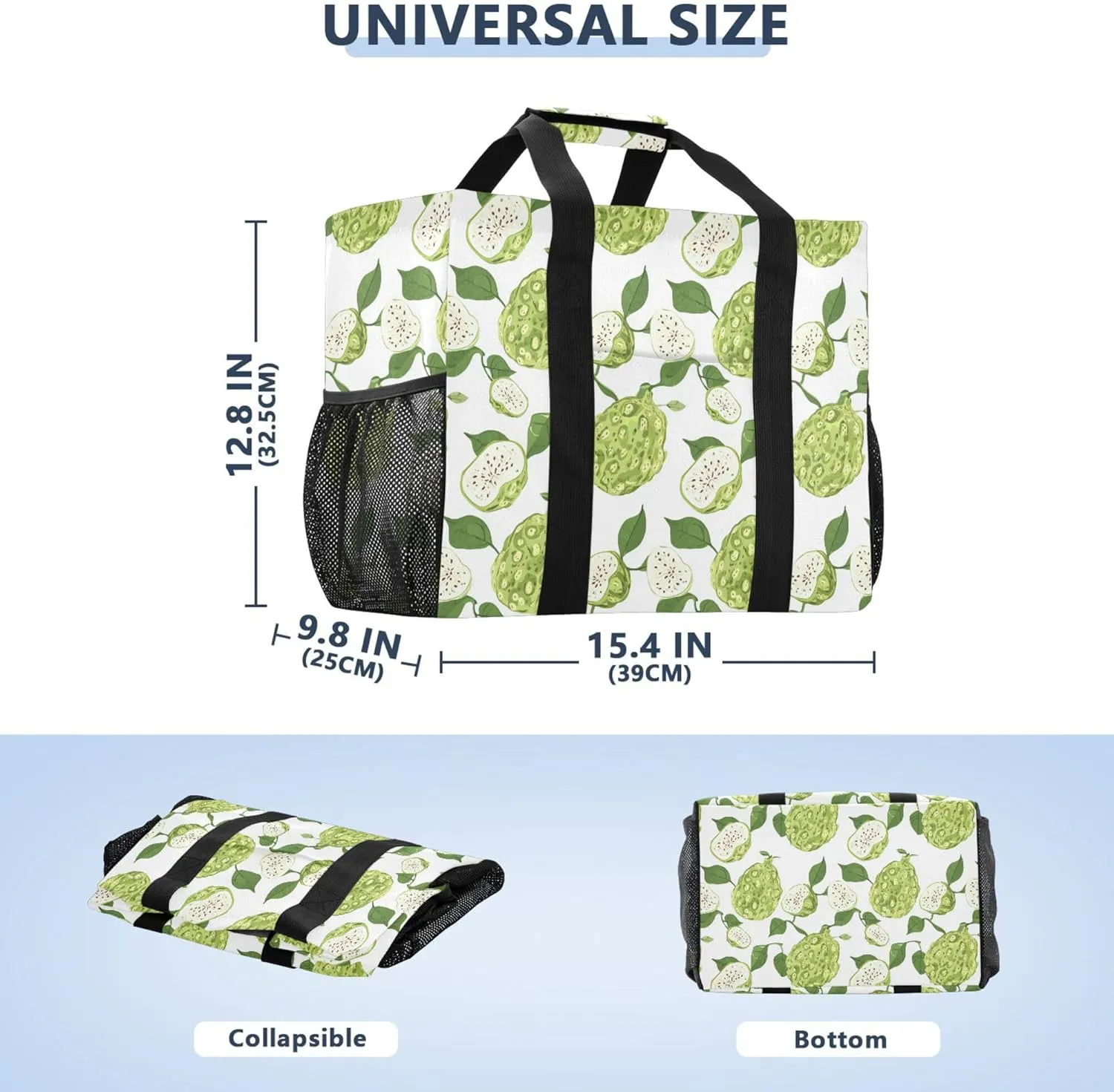 KLL Utility Tote with Handles Foldable With Compartments Car Totes