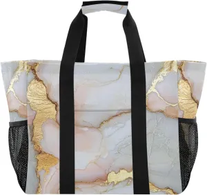 KLL Utility Totes Canvas Collapsable Water Resistant Reusable Grocery Bags