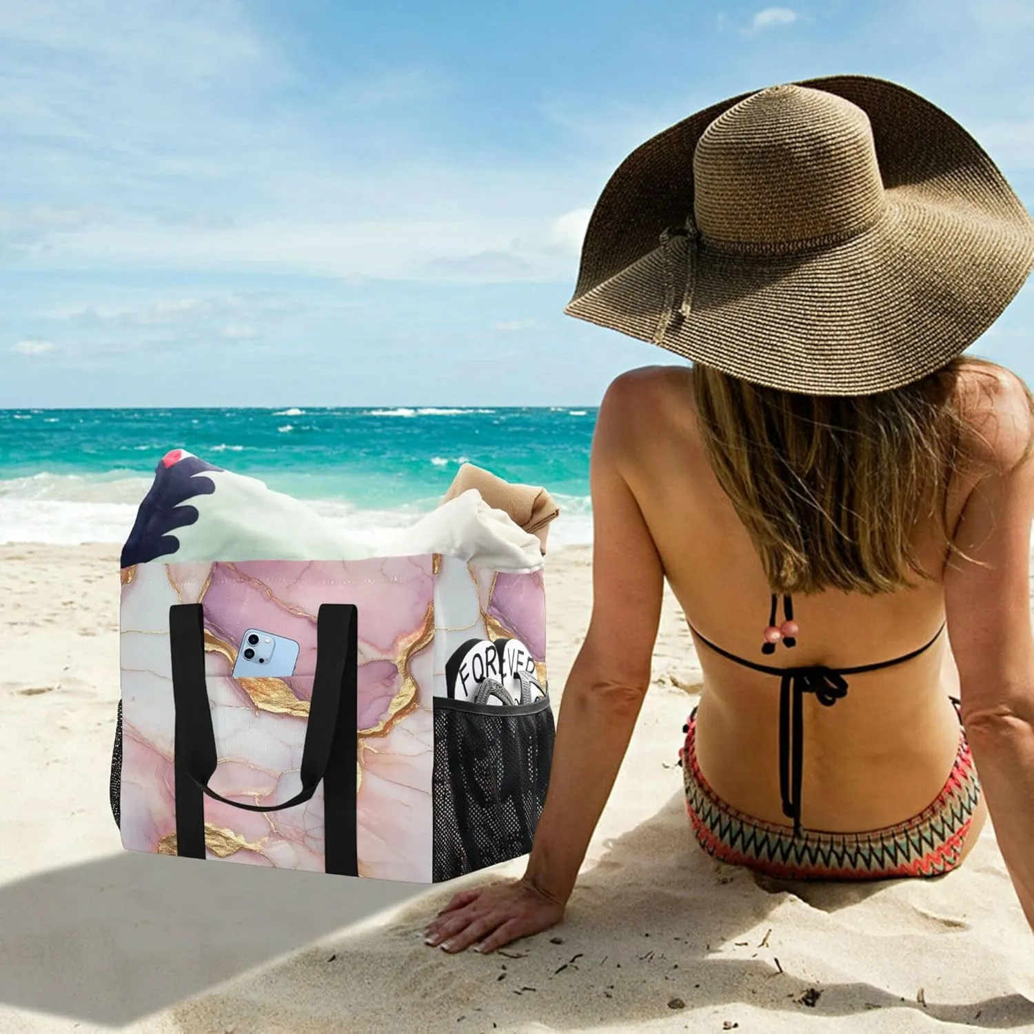 KLL Utility Totes Canvas Collapsable Water Resistant Reusable Grocery Bags