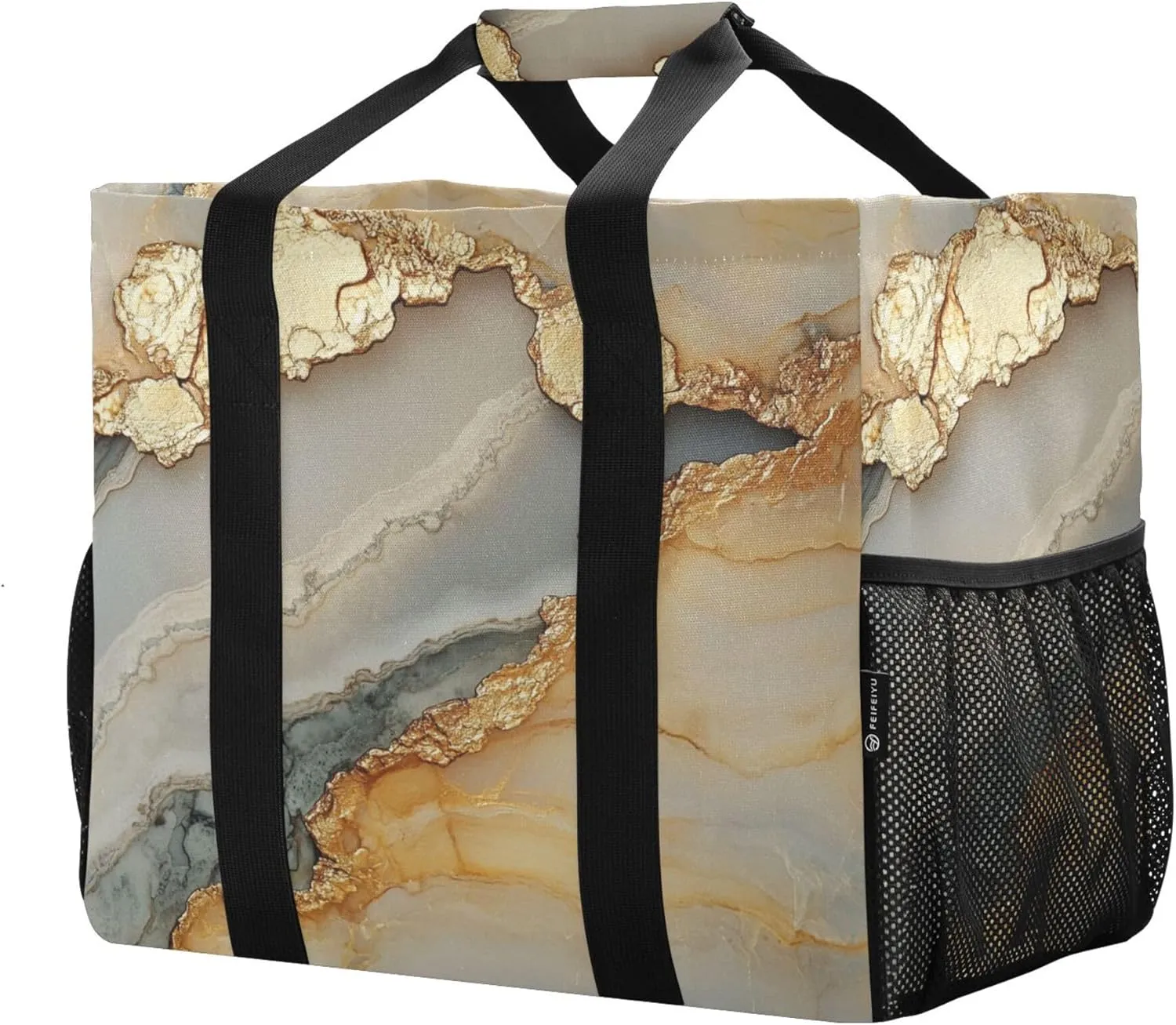 KLL Utility Totes Canvas Collapsable Water Resistant Reusable Grocery Bags