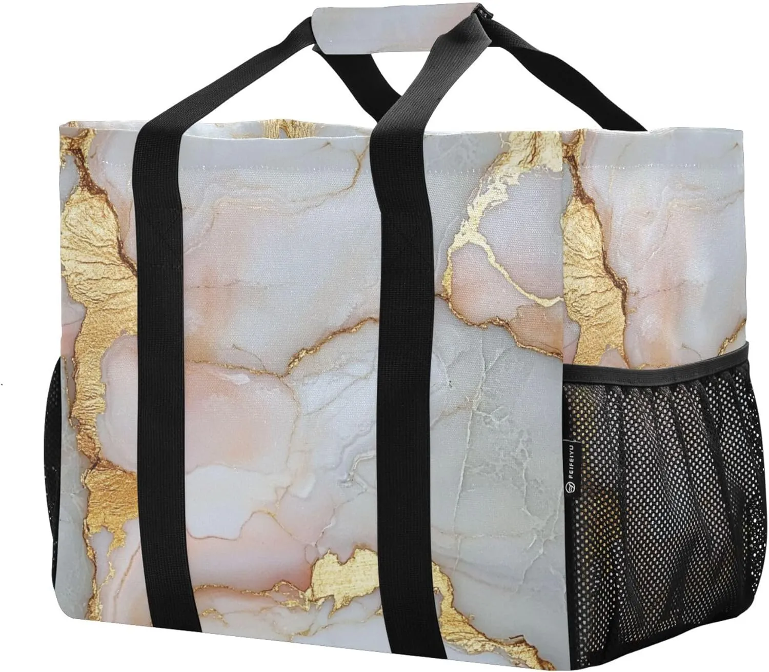 KLL Utility Totes Canvas Collapsable Water Resistant Reusable Grocery Bags