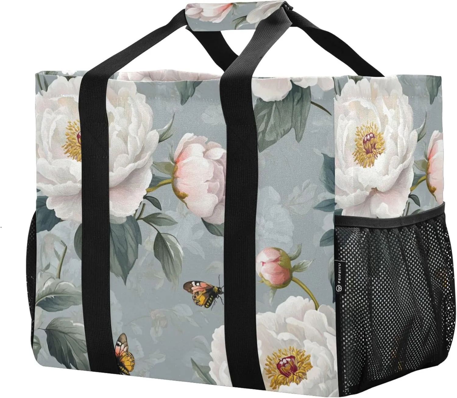 KLL Utility Totes with Handles Collapsable Water Resistant Carrier Bags