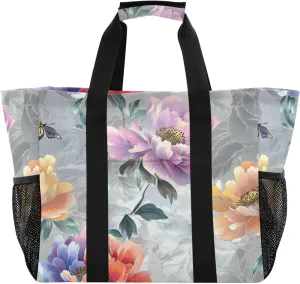 KLL Utility Totes with Handles Collapsable Water Resistant Carrier Bags
