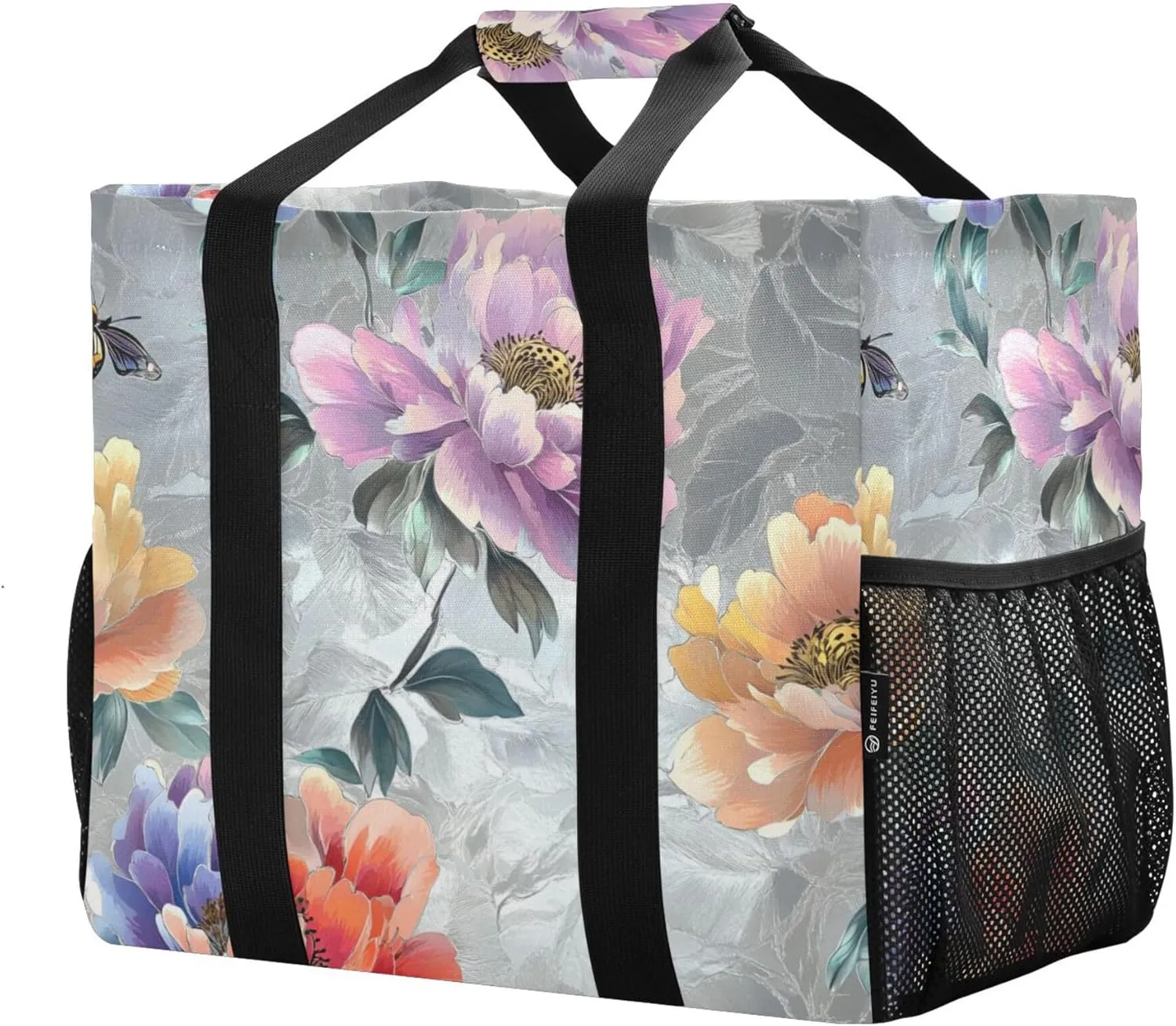 KLL Utility Totes with Handles Collapsable Water Resistant Carrier Bags