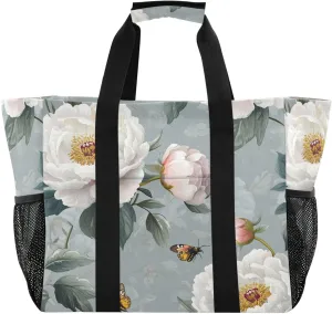 KLL Utility Totes with Handles Collapsable Water Resistant Carrier Bags