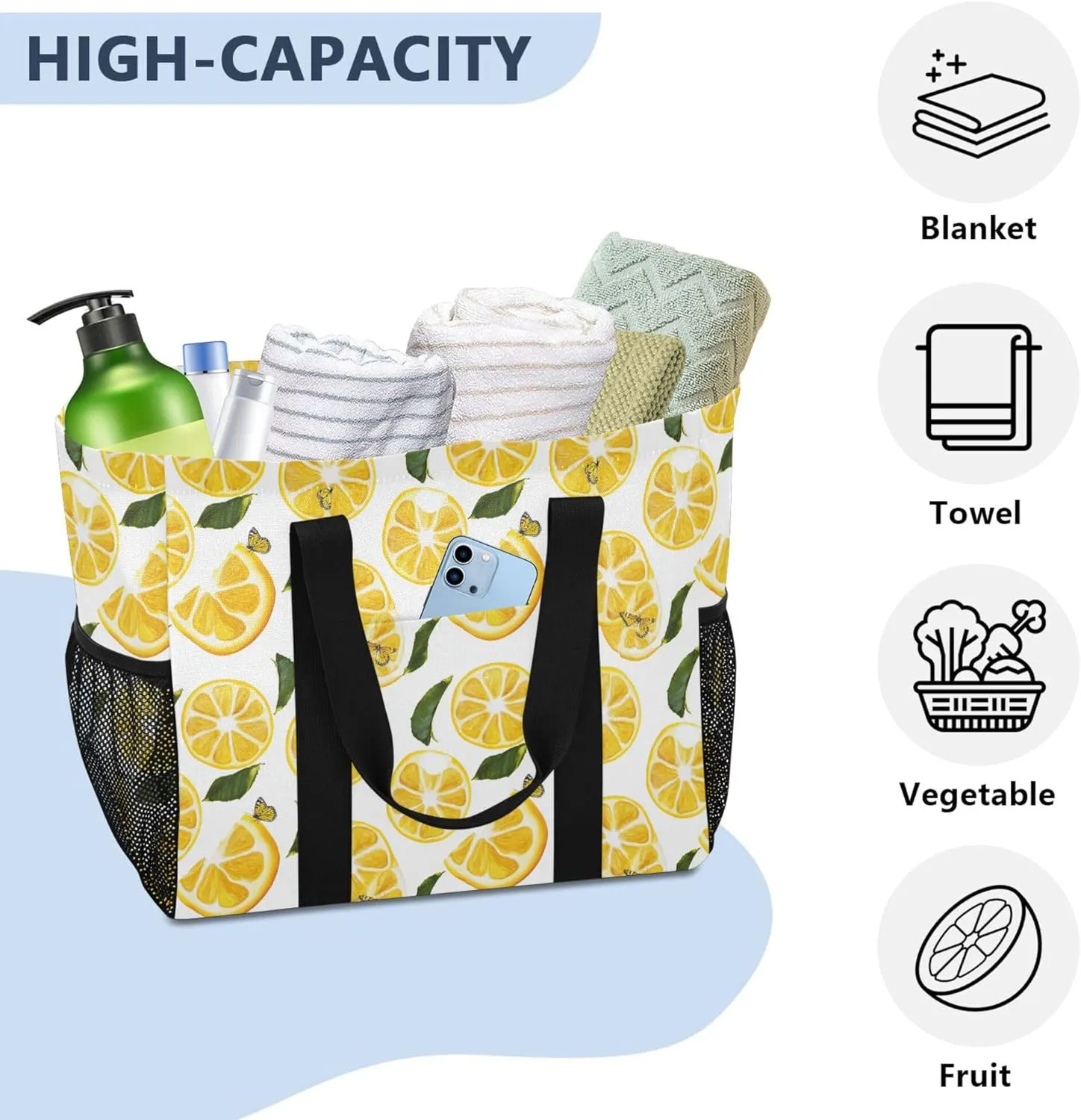 KLL Utility Totes with Handles Collapsable With Compartments Laundry Bag