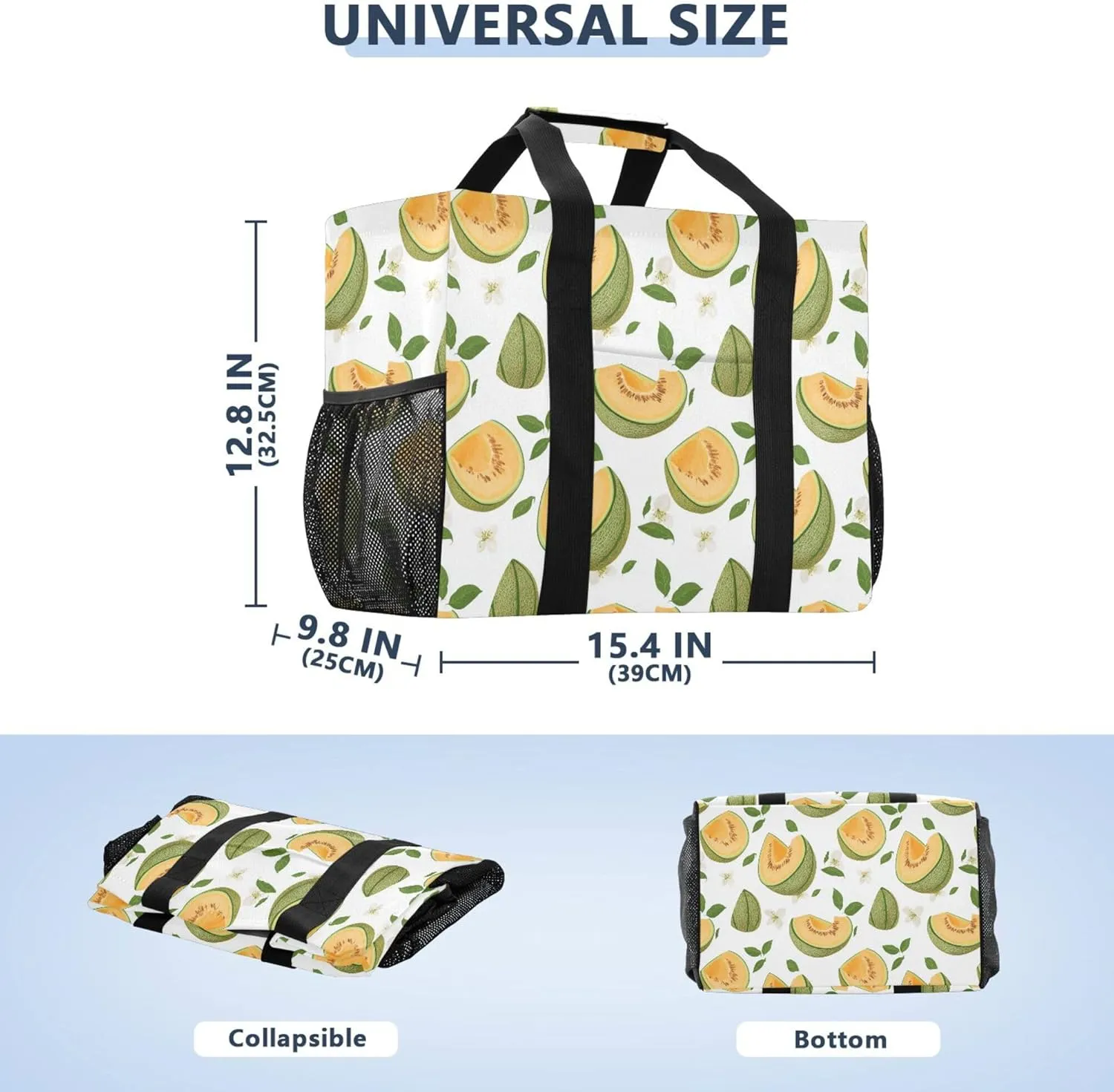KLL Utility Totes with Handles Collapsable With Compartments Laundry Bag