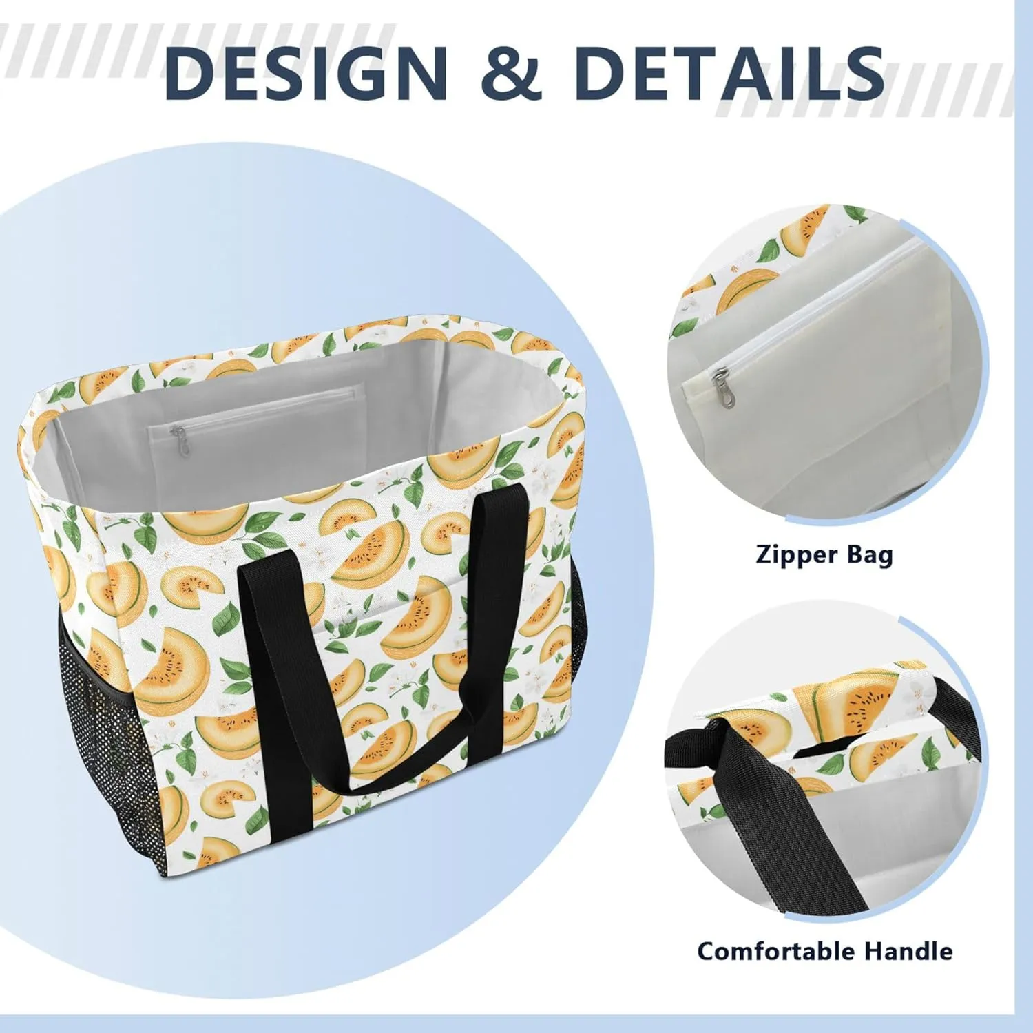 KLL Utility Totes with Handles Collapsable With Compartments Laundry Bag