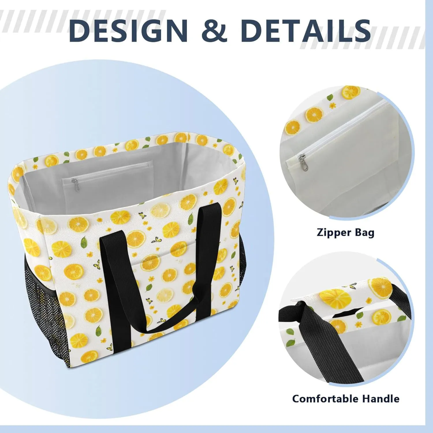 KLL Utility Totes with Handles Collapsable With Compartments Laundry Bag