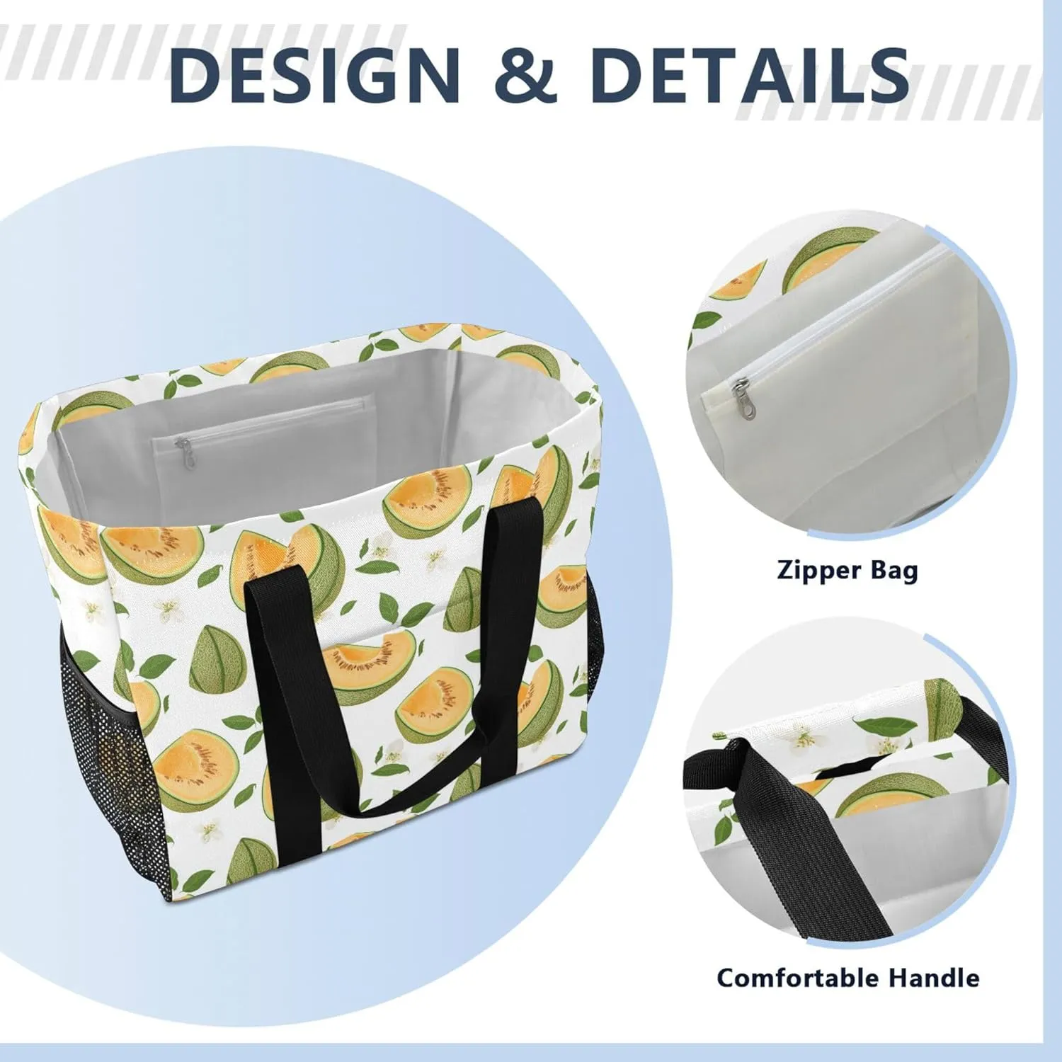 KLL Utility Totes with Handles Collapsable With Compartments Laundry Bag