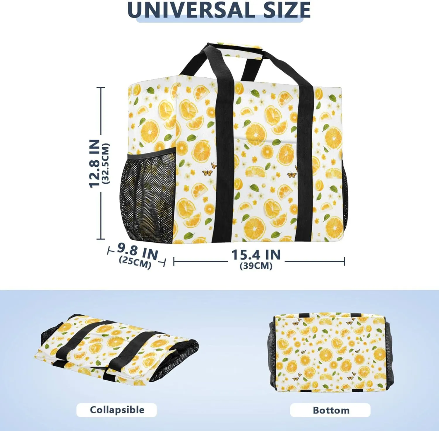 KLL Utility Totes with Handles Collapsable With Compartments Laundry Bag