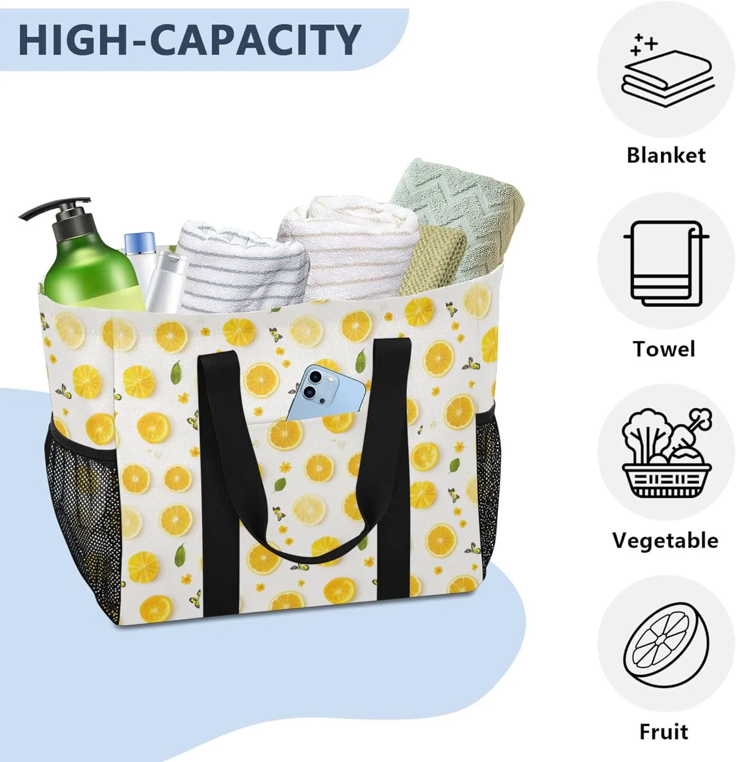 KLL Utility Totes with Handles Collapsable With Compartments Laundry Bag